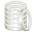 High Temperature Tape Heat Tape Heat Resistant Tape Heat Transfer Tape Heat Tape for Sublimation No Residue 10mm X 33m 108ft (Transparent-6 Roll) - color: Transparent-6 Roll