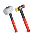 Goldblatt 2-Piece Hammer Set, 16oz Rubber Mallet & 12oz Double-Face Hammer - size: 16 oz & 12 oz