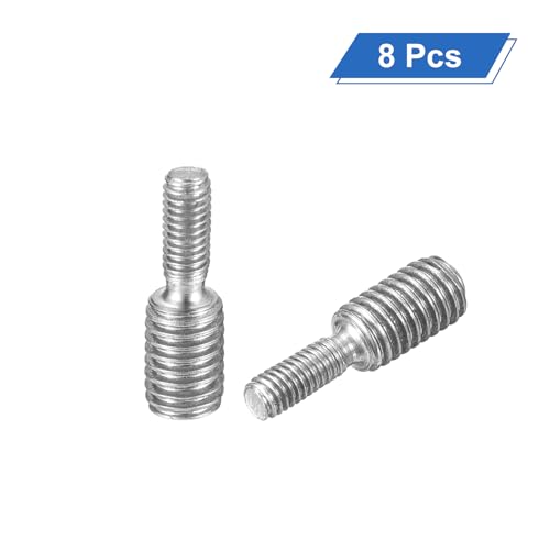 uxcell M3x8mm to M5x8mm Double End Threaded Stud Screw Bolt, 8Pcs 304 Stainless Steel Thread Reducer Adapter for Furniture Machinery Assembly Fastener - size: M3x8mm to M5x8mm