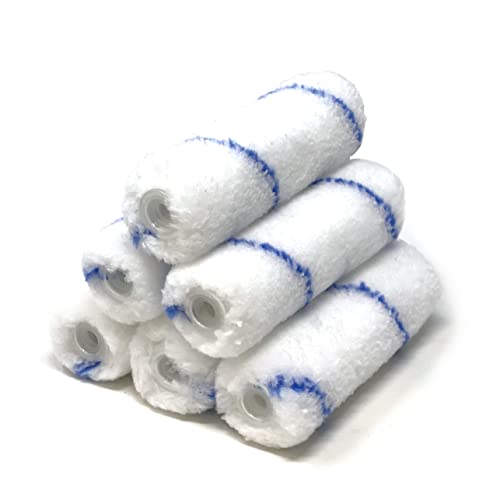 Allgala 6-Piece 4" Mini 3/8" Nap Shedless Microfiber Paint Roller Cover - TH10316 - size: 4" Mini (Pack of 6)