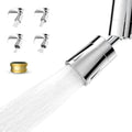 Faucet Aerator 4 Modes, 360° Swivel Faucet Sprayer Head Attachment, Chrome - color: Chrome, style: 2 Swivel Joints