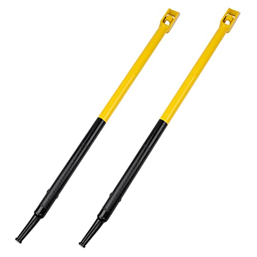 Winch Bar, 40" Combination Winch Bars with Square Head, Black & Yellow - color: Black & Yellow, size: 2 Pack