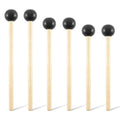 6 Pcs Xylophone Mallets Drum Mallets, with Rubber Head and Handle Percussion Mallets Set Tongue Drum Bell for Tongue Drum or Keyboard Music Graduation Present (3 Pair)