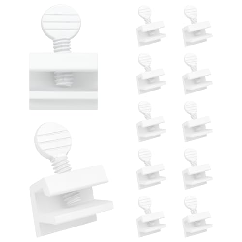 "Nuk3y Sliding Window Security Locks (White, 12 Pack)" - color: White, size: 12 Pack