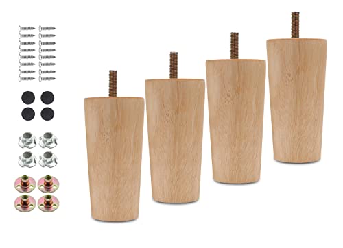 4pcs 4 Inch Wood Furniture Legs - size: 4 Inch
