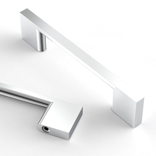 Asidrama 10 Pack 3.75 Inch(96mm) Polished Chrome Kitchen Cabinet Handles, Cabinet Pulls Kitchen Cabinet Hardware for Cupboard Drawer Pulls - color: Polished Chrome, size: 3.75" Hole Center(96mm), style: 10 Pack