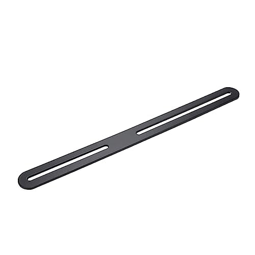 Xiaoyztan 11x0.95 Inch Stainless Flat Bracket Adjustable Support 6 Pcs - color: Black, size: Medium
