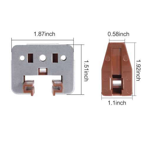 5Pcs Drawer Slide Track Guide Glide with Drawer Guide Metal Backing and Drawer Stop for Center Mount Drawer for Dressers for Nightstand for Rite-Trak I 168 Drawer Slide Systems - style: 5Pcs w/metal backing