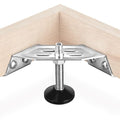 POWERTEC Corner Leveling Feet 4PK, Heavy Duty Adjustable Corner Bracket Levelers with Nylon Foot for Cabinets, Vanities, Furniture & Shelves (71157) - size: Set of 4, style: Corner leveling feet