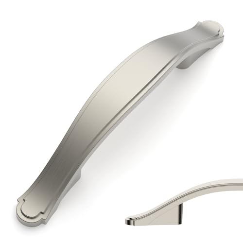 Amerdeco 10 Pack Brushed Satin Nickel Cabinet Pulls 3 Inch(76mm) Hole Center Cabinet Hardware Kitchen Cabinet Handles for Bathroom Dresser Pulls ZH0068 - color: Brushed Satin Nickel, size: 3"/76MM Hole Center