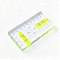 Transparent acrylic T-shaped integrated level with printed scale, high-precision bubble level, 95x51x13mm (non-magnetic) - color: Non-magnetic
