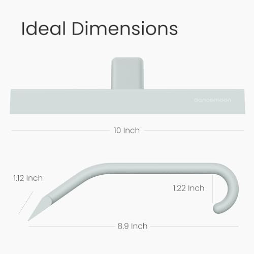dancemoon JustHang Shower Squeegee with Built-in Hook, 10-Inch Sage Green - color: Sage Green
