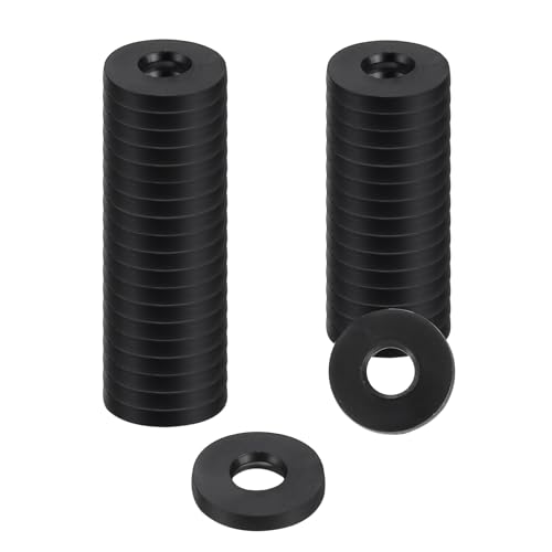 uxcell 36Pcs Rubber Washers, 3/8 OD x 3/16 ID x 0.05" Thickness Flat Washers for Bolts Spacers, Shower Head, Plumbing, Hose Connecting - size: 3/8 OD x 3/16 ID x 0.05"