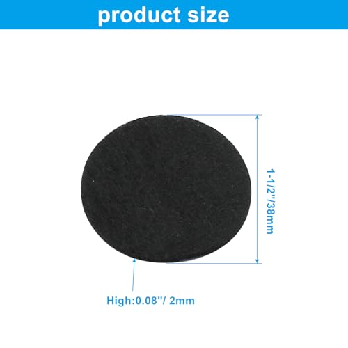 Bivethoi Self-Stick Round Felt Furniture Pads, 1.5"/38mm, Black, 60pcs - size: 1.5" Round 60pcs