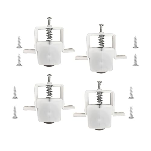 Set of 4 x 1-inch Sliding Screen Door Roller Replacement Kits, B691 and B695 Sliding Screen Door Rollers, Suitable for DIY Screen Door Roller Replacement (Includes 8 Screws)