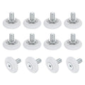 uxcell 12Pcs 22mm Drawer Rollers, M6 x 0.35" Thread Plastic Positioning Pulleys Curved Surface Small Drawer Pulley Bearing Replacement Wheel for Furniture Parts Cabinet Cupboard Slides - size: 22mm M6 x 0.35"