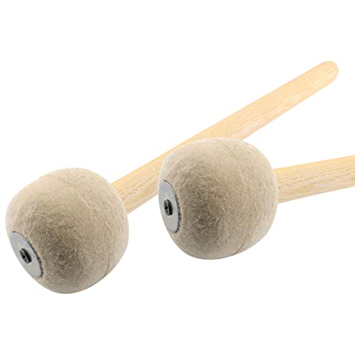 Jiozermi 2 Pcs Drum Mallet, Beige, 13.22 Inches for Drums Snare Drums - color: Beige