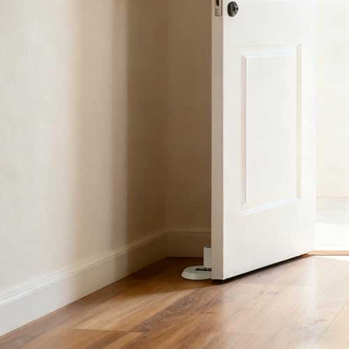 PANALI Windproof Door Stopper, Brass Mechanical Door Stop, 1 Pack, White - color: White