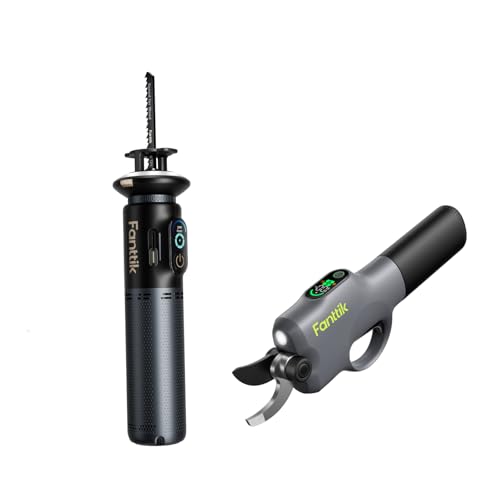 Fanttik R11 Pro Brushless Cordless Mini Reciprocating Saw & Fanttik Y10 Pro 7.2V Cordless Pruning Shears with Brushless Motor