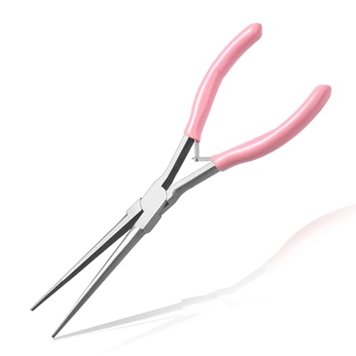 Long Reach Needle Nose Pliers 7" Slim Micro Extra Long Needle Nose Plier Serrated Jaw Precision Fine Tip for Jewelry Making, Bending Wire, Small Object Gripping, Fishing, Work in Tight Spaces - style: Extra Long Needle Nose Pliers Serrated Jaws