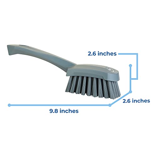 Vikan 419288 Brush,Washing,Stiff,10",PP/PBT,Gray