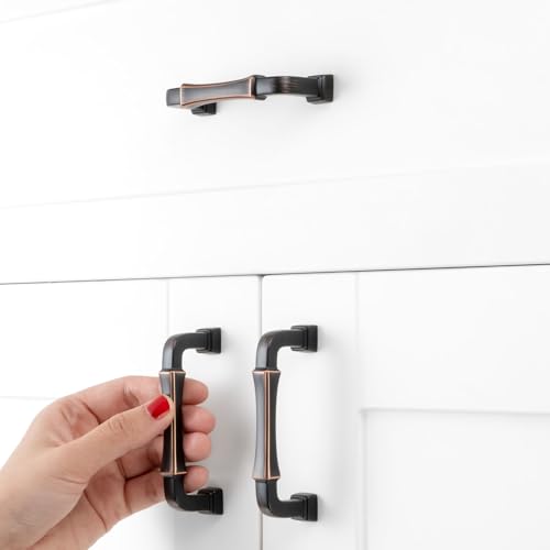3 Inch Oil Rubbed Bronze Cabinet Pulls Kitchen Handles 10 Pack 3175 - color: Oil Rubbed Bronze, size: 3 In Hole Distance