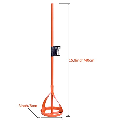Paint & Mortar Mixer, 16" L, 3" Dia, Style#01 - color: Orange#01