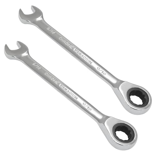 2 Pcs 9/16 Inch Ratchet Combination Wrench, Imperial SAE 72-Tooth - size: 9/16 Inch