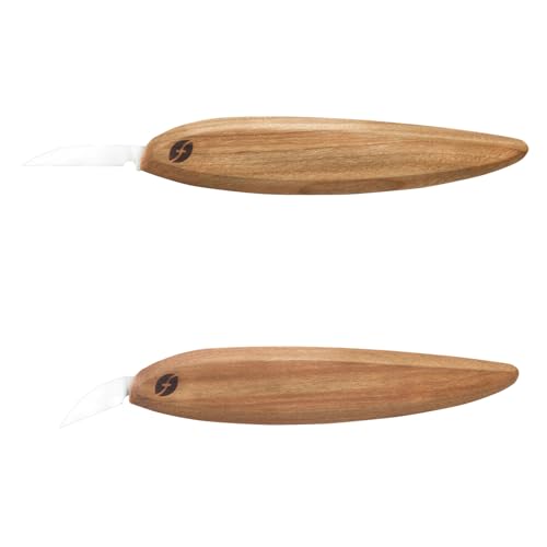 Flexcut Pro Series Wood Carving Tools, 1 Inch Chip Knife & 1-3/8 Inch Detail Knife with Smaller Ergonomic Handles (FP100)