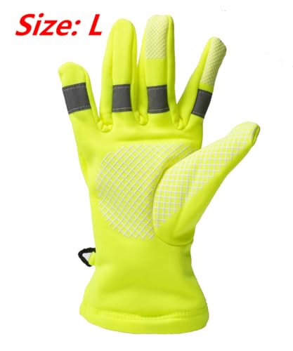 Reflective Gloves for Traffic Control, Lighted Running Gear, High Visibility and Easily Seen, Great Flexibility