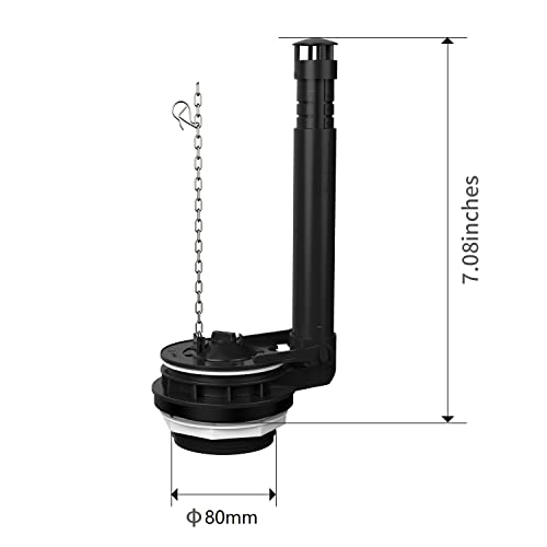 R&T 3-Inch Toilet Flapper Valve Adjustable Flush Volume Toilet Repair Kit for 2-piece Toilet A21026 - color: 3-Inch Flapper Valve