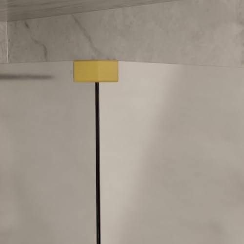 Brixwell Beveled Style 90 Degree Glass To Glass Clamp Brass, Satin Brass - color: Satin Brass