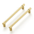 Ravinte Brushed Gold Kitchen Pulls Cabinet Handles 6-1/4 Inch 5 Pack - color: Brushed Gold, size: 6-1/4 Inches Hole Center
