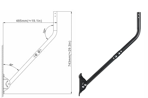 PIBIDI Antenna Mount J-Pipe 1.25x33.25in for Antenna, Weather Station - color: Length 33 1/4"