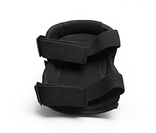 TSE Safety Heavy Duty Professional Knee Pads, Double Strap and Adjustable Clips Hex Pro Knee Pads for Work, Gel Cushion Premium Quality Kneeling Pads for Men and Women,Black Medium