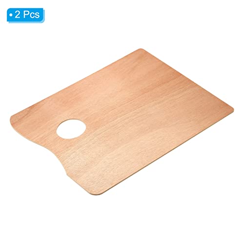 PATIKIL 12"x16" Wooden Paint Palette Wood Painting Color Mixing Square 2Pcs - size: 12" x 16"
