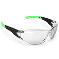 Clear ANSI Z87.1 Safety Glasses Eye Protection Goggles - color: Green