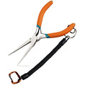 Mini Needle Nose Pliers For Jewelry Making With Smooth Jaw 6 Inches Needle Remover Pliers With Lanyard Small Needle Nose Pliers For Bending Wire and Small Object Gripping - style: Straight Needle Nose Plier