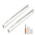 Cabinet Pulls Brushed Nickel Cabinet Handles Square Drawer Pulls, 5 Pack 13-4/5 Inch Stainless Steel Kitchen Door Cupboard Cabinet Handles, Cabinet Hardware Drawer Handles, 352mm Hole Centers - color: Brushed Nickel, size: Two Hole - 13-4/5 inch Hole Cent