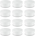 20Pack Round Clear Frosted Plastic Bead Storage Containers Box Case with Screw Top Lids,Cylinder Stackable Bead Containers for Make Up,Eye,Pills,Gems,Beads,Jewelry,Small Items,2.6x1 Inches