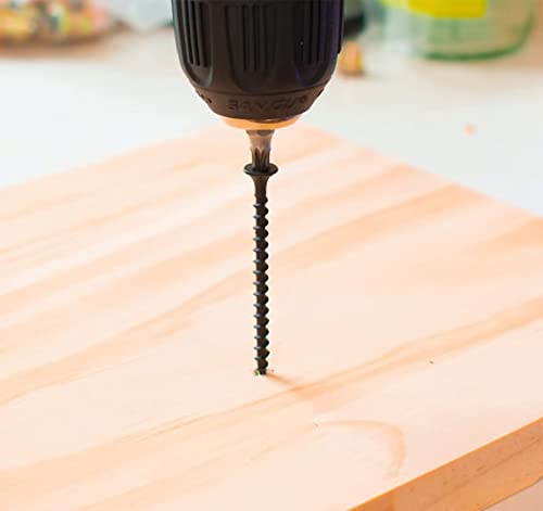 #6 x 1-5/8" Drywall Screws 225PCS Coarse Thread Wood Screws 1 LBS Flat Truss Head Self Tapping Screws Black Phosphate Coated Stainless Fast Self Tapping LZDRY-012 - color: 1 LB, size: #6x1-5/8