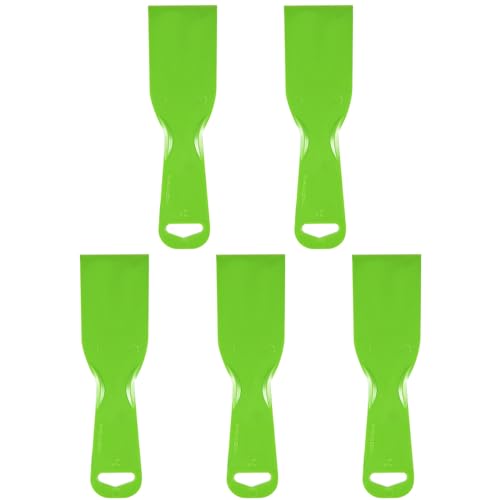 HARFINGTON 5pcs Putty Scraper 2" Width 3mm Thin Flexible Plastic Putty Knives for Taping Drywall Spreading Painting Wall Scratching - color: Green, size: 2"
