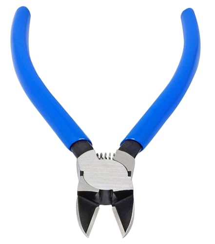 iexcell 6" Flush Cutter Side Cutter Wire Cutter Pliers Nippers Repair Tool, Blue, Chrome-Vanadium Steel - size: 6.0 Inches