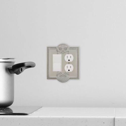Nostalgic Warehouse Meadows Light Switch Cover Plate - color: Antique Pewter, size: Rocker and Outlet