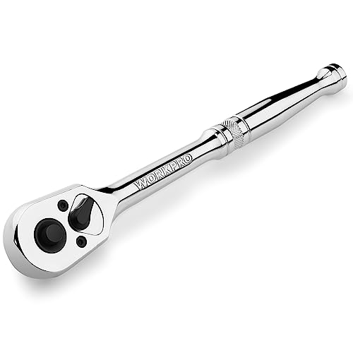 WORKPRO 1/2-Inch Drive Ratchet, Quick-Release Reversible Wrench - size: 1/2"