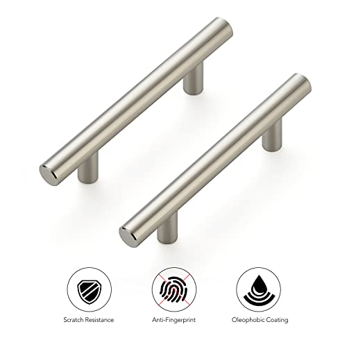 Ravinte Cabinet Handles,5" Length,3" Hole Center,Brushed Nickel,30 Pack - color: Satin Nickel