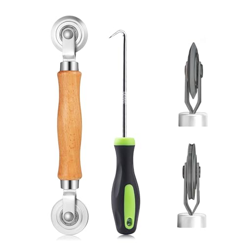 King&Charles Screen Roller Tool 2in1-Bearing Roller+Hook to Replace Mesh - size: 2 in 1