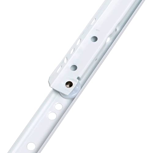 12 in. White Coated Steel Euro Bottom Mount Drawer Slides - size: 12 Inch