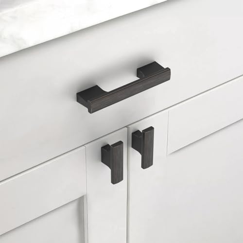 Asidrama 10 Pack 3 Inch(76mm) Oil Rubbed Bronze Cabinet Pulls Kitchen Cabinet Handles Cabinet Pulls Cabinet Hardware for Cupboard Drawer - color: Oil Rubbed Bronze, size: 3" Hole Center(76mm)