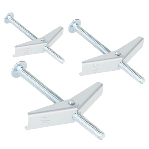 26 Sets 3 Size Toggle Bolts Heavy Duty Metal Drywall Anchors Kit - size: 3 Size Kit-52pcs(26sets)